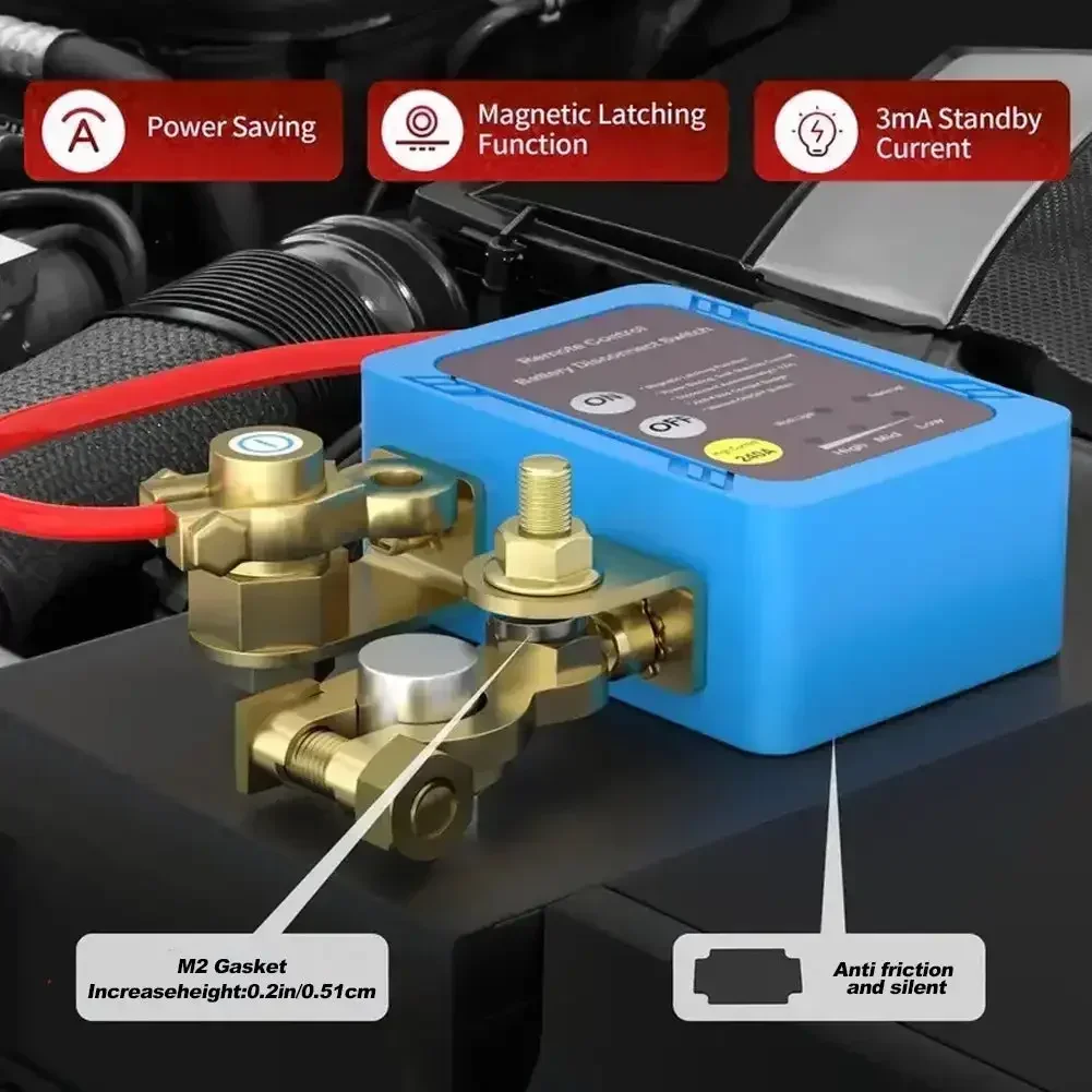 Automobile Battery Remote Disconnect Switch 12V Power Cut-off Switch Power Switch Anti-leakage Leakage Protection Device