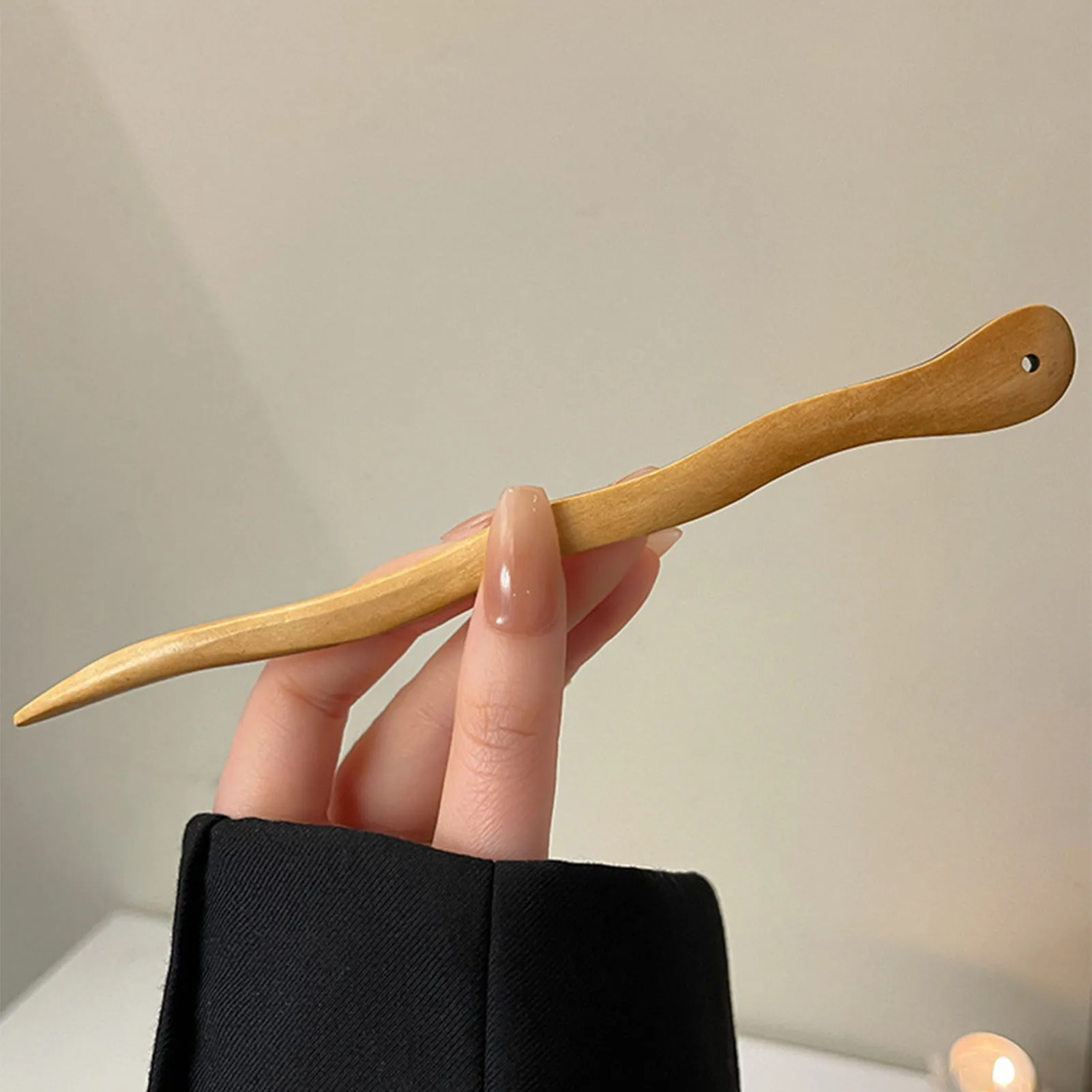 Chinese Wood Hair Stick Simple Girla Daily Hairpin Chopstick Vintage Han Costume Headpiece For Women Classic Hair Bun Jewelry