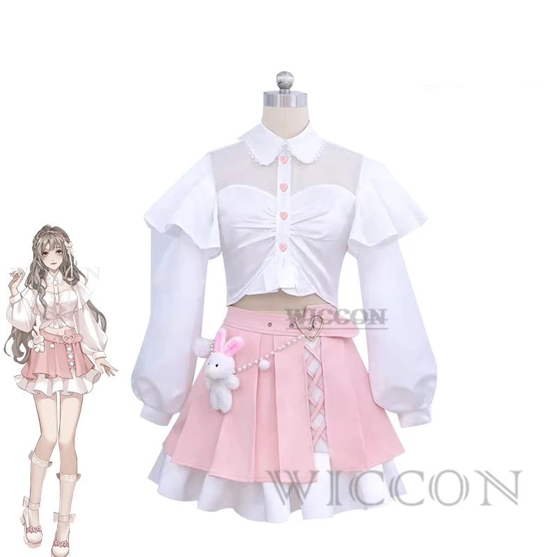 Game Anime LUNA The Shadow Villa Cosplay Anna Dress Party Clothing Girl Hallloween Sweet Maid Costume Lolita Cosplay Luna Anna