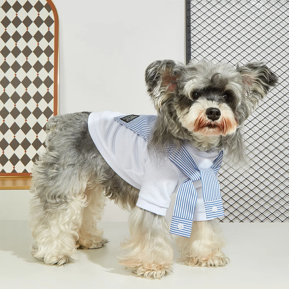 2026 New Small Medium Casual Fashion Spring Summer Fake Two Piece Shirt Stretchy Pet Vest Tshirt Clothes Puppy Clothes
