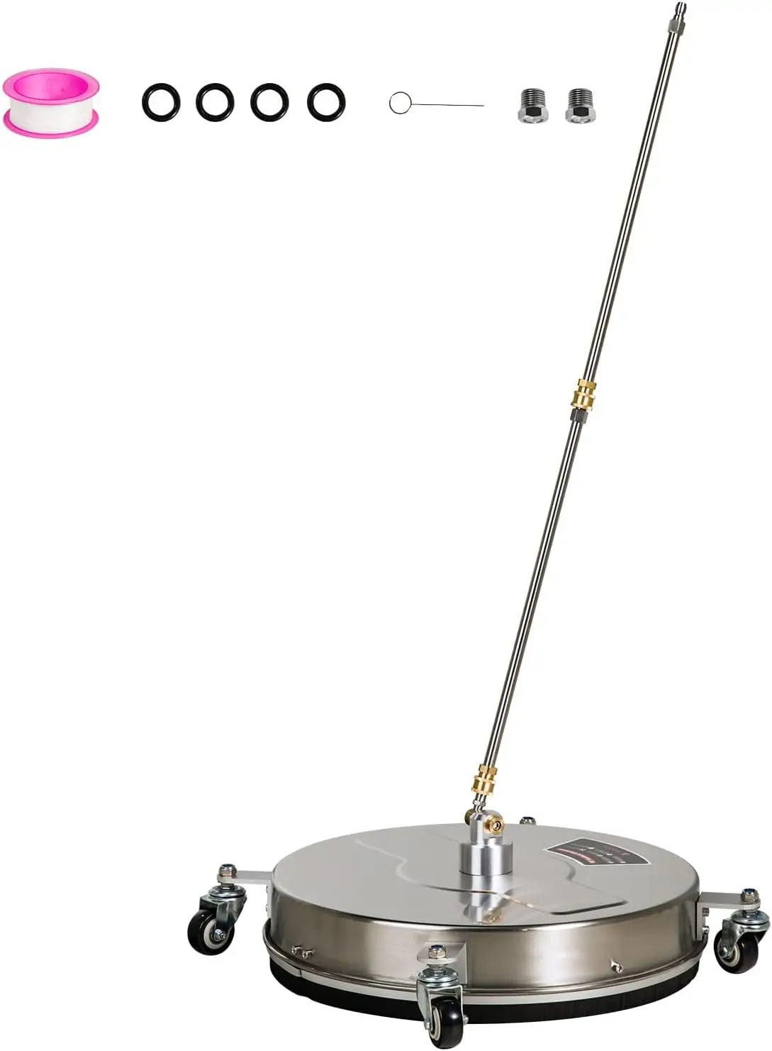 

Очиститель поверхностей для мойки высокого давления на 18 фунтов на квадратный дюйм с 4 колесами, быстроразъемное соединение 1/4 дюйма, насадки на 4,0 галлона в минуту для бетона, патио, террасы, Drivewa