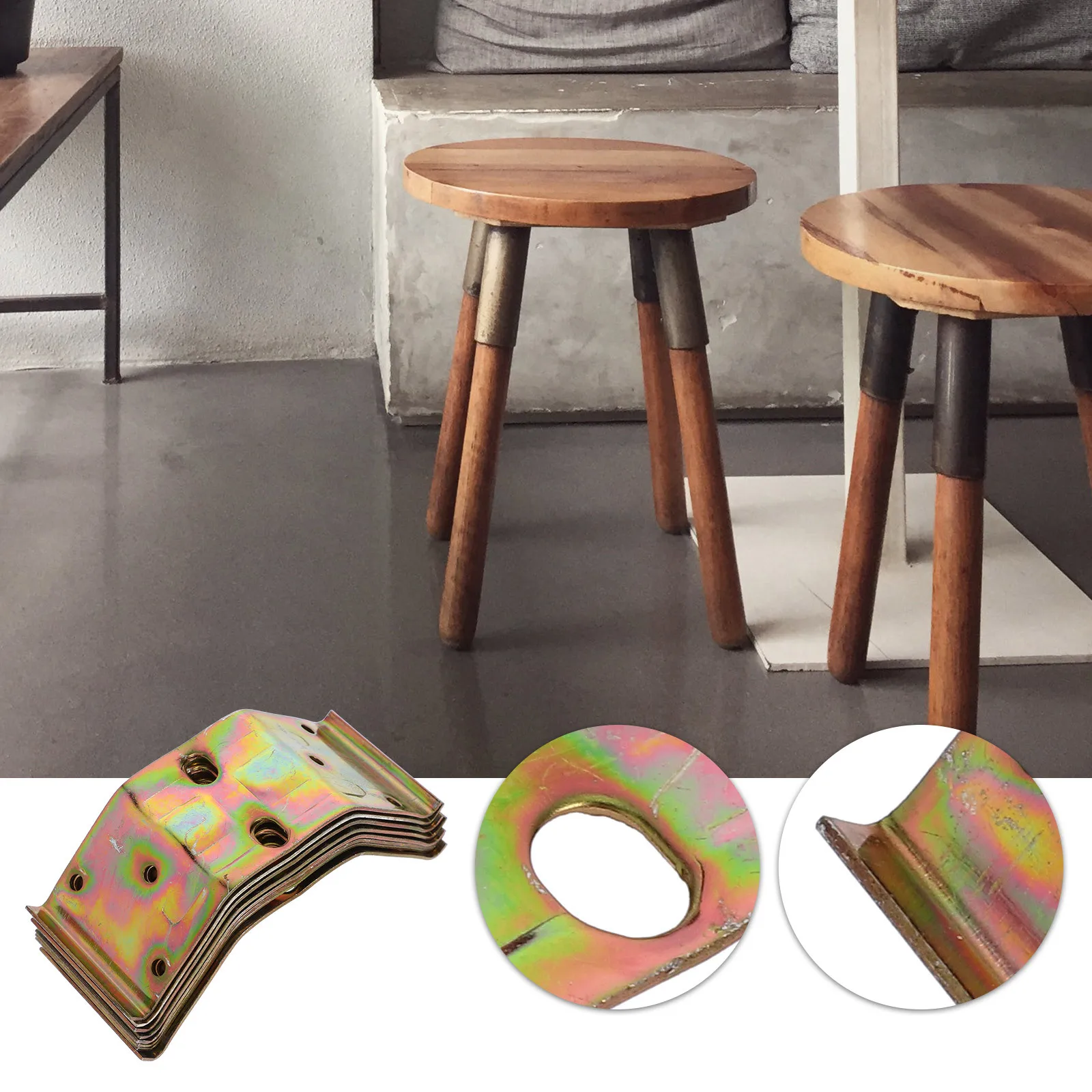 

8Pcs Furniture Corner Braces Iron Corner Bracket Support for Cabinets Shelves Durable Strong Connector Bracket