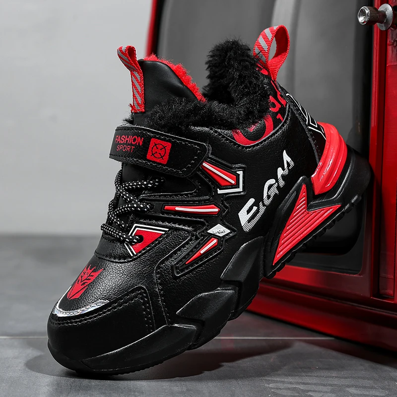 

Водонепроницаемая детская спортивная обувь, легкая модная повседневная обувь для бега, мягкая удобная зимняя теплая детская прогулочная обувь для фитнеса с высоким отскоком