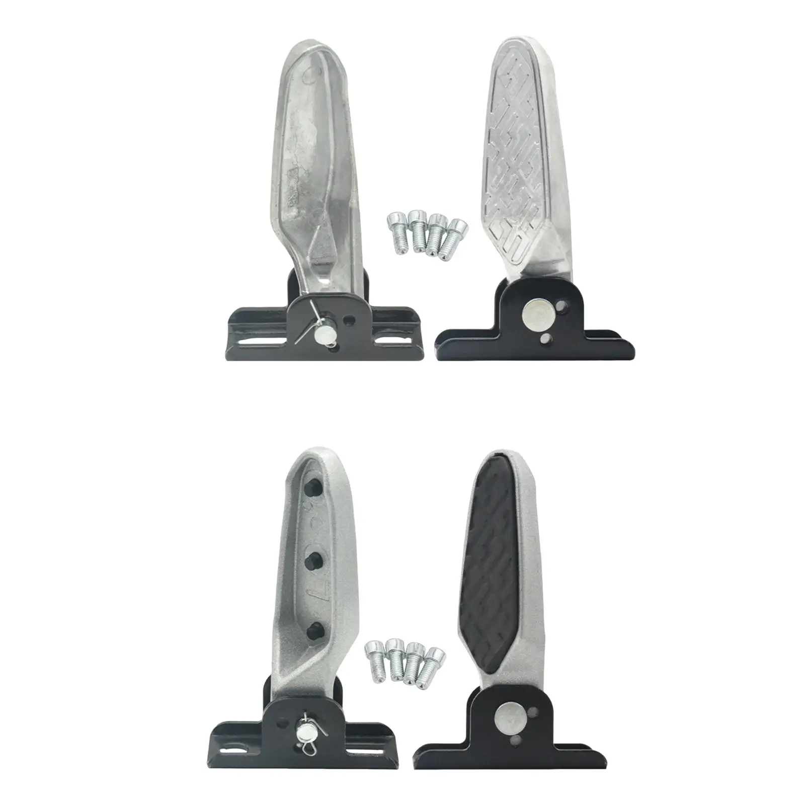 2Pcs Bike Rear Pedals Rear Seat Footrest Aluminum Alloy Folding Bike Pegs Foot Plates for Electric Bicycle Motorcycle Parts