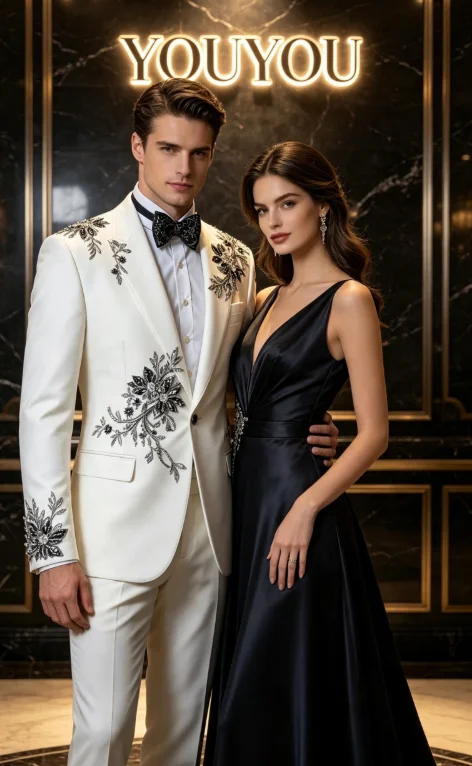Fashion White Men Suits Customized Slim Fit Luxuly Bead Embroidery Groom Wedding Tuxedos 2Pcs Sets Male Prom Blazers Ropa Hombre