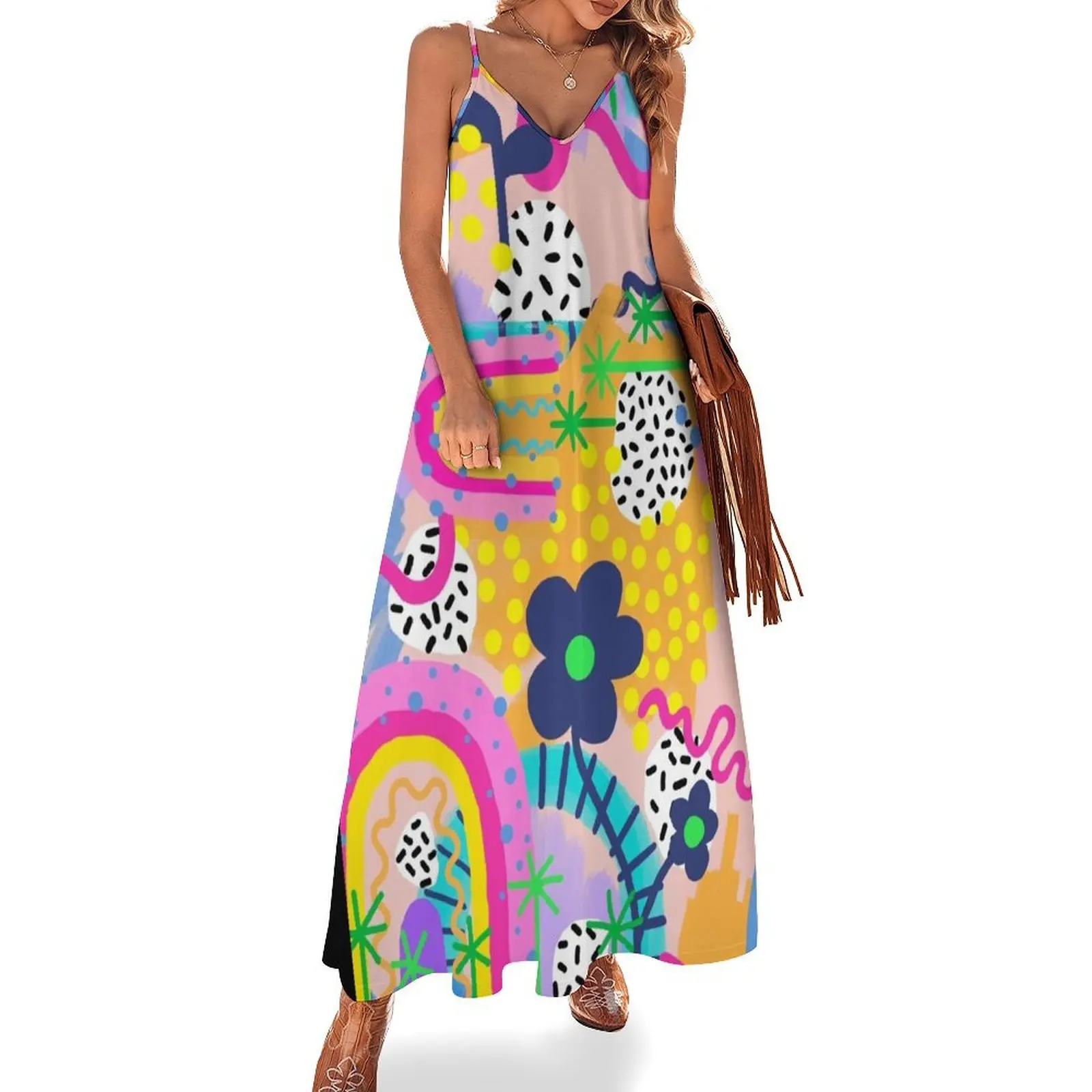 

Rainbow of Hope Sleeveless Long Dress evening dress ladies Beachwear women's evening dresses 2025 Woman clothes Dress