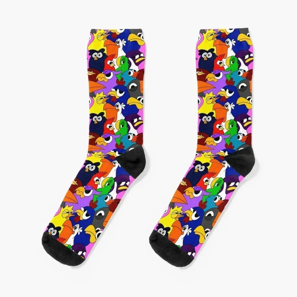 

Colorful Flock 2 Socks christmass gift christmas gift snow Designer Man Socks Women's