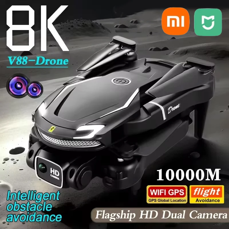 Xiaomi V88 Drone 8K 5G GPS Professional HD Aerial Photography Remote Control Aircraft HD Dual Camera 10000M Quadcopter Toy UAV