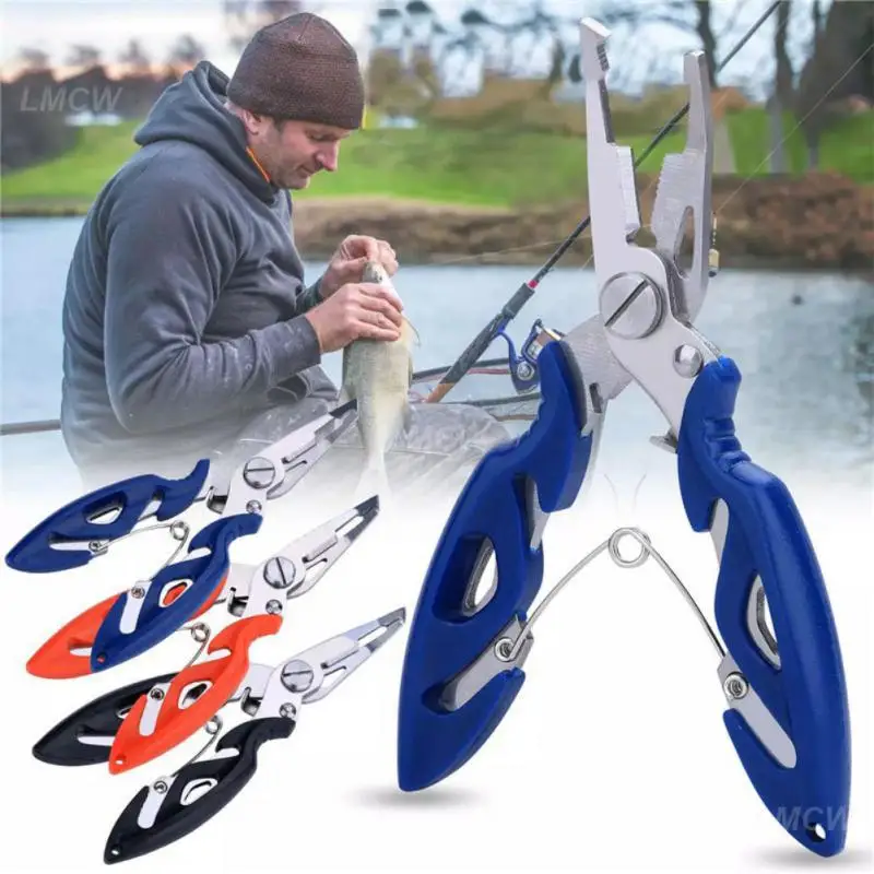 1/3PCS Bait Tongs Bent Nose Pliers Automatic Return Spring Fishing Pliers Fishing Equipment Hook Extractor Extended Pliers