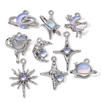 Y2K Blue Enamel Pendants 1