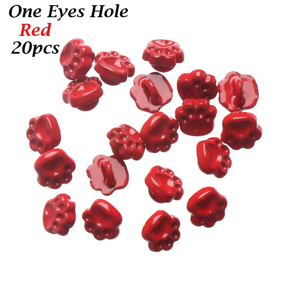 

20pcs Newest 1/2 Eyes Holes Bear Foot Style Metal Buckle Mini Buttons Dolls Clothing Sewing DIY Clothes