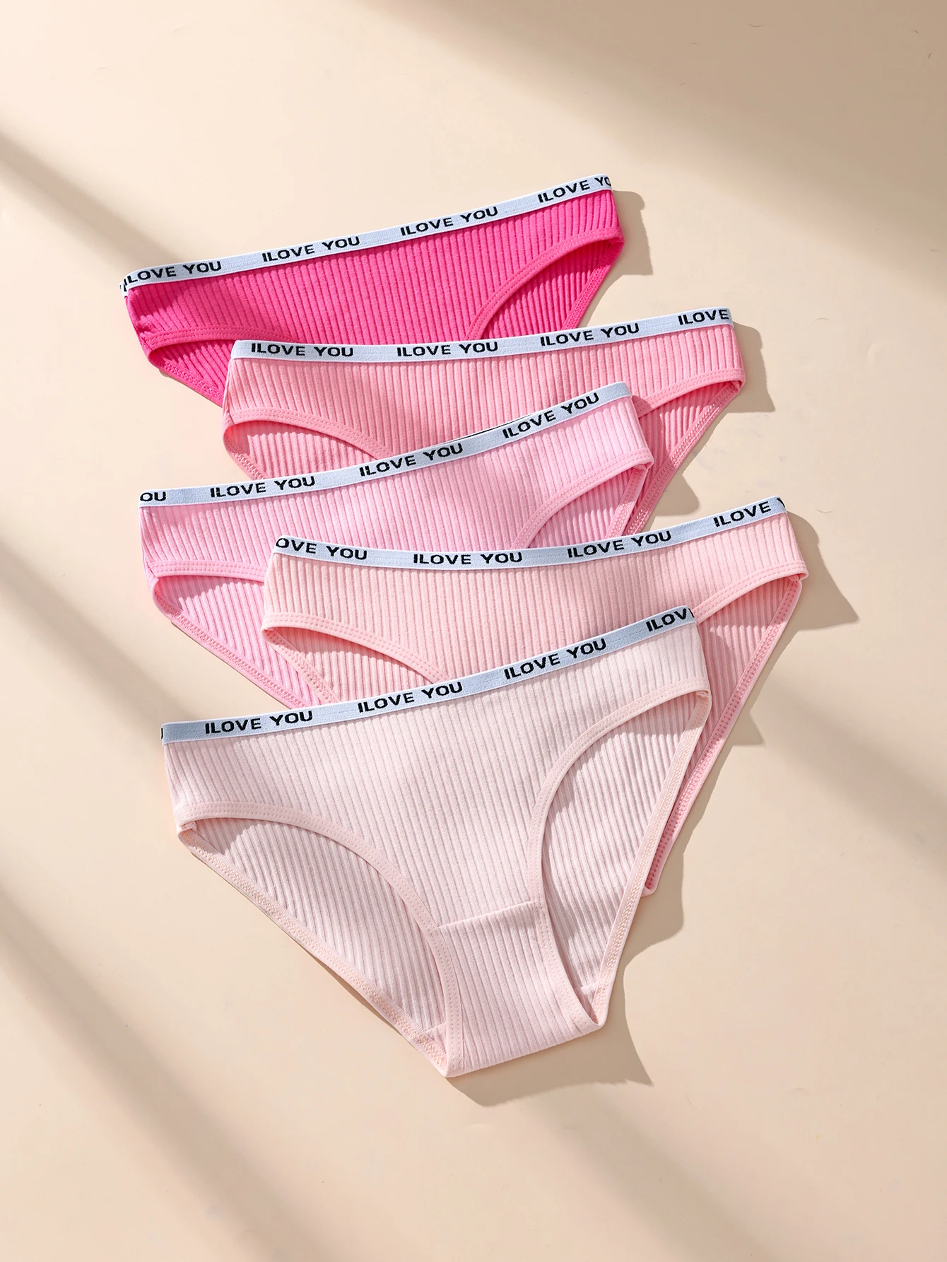 5Pcs Frauen Höschen Niedrige Taille Gestreiften Unterwäsche Schöne Mädchen Briefs Atmungsaktive Baumwolle Unterhose Damen Panty Weibliche Dessous