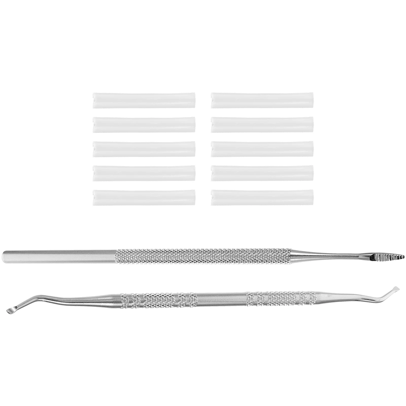 Ensemble d'autocollants pour ongles, 3 pièces, patchs incurvés en acier inoxydable, Corrections, bande pour ongles des pieds, manucure