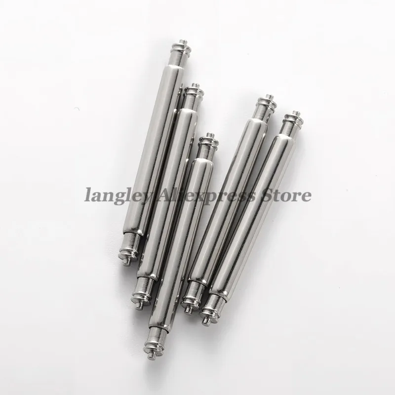 Barras de mola para relógio, pinos de ligação de diâmetro 2.5mm para seiko skx007 skx009 20mm 22mm, pulseira de relógio, haste de mola de aço inoxidável, 10 peças/20 peças