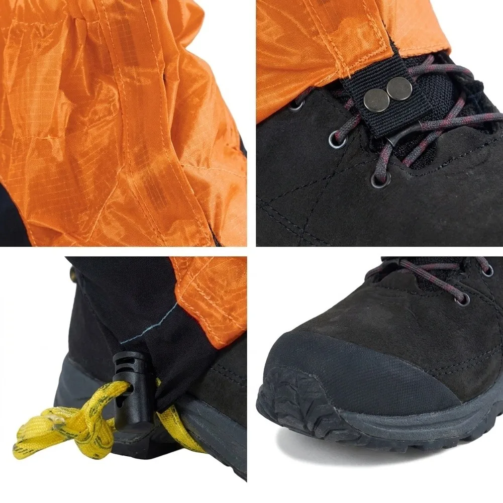 For Hiking Boots Outdoor Leg Protection Hiking Leg Covers For Rugged Terrains Airflow Optimized Fabric 20D Checkered Fabric