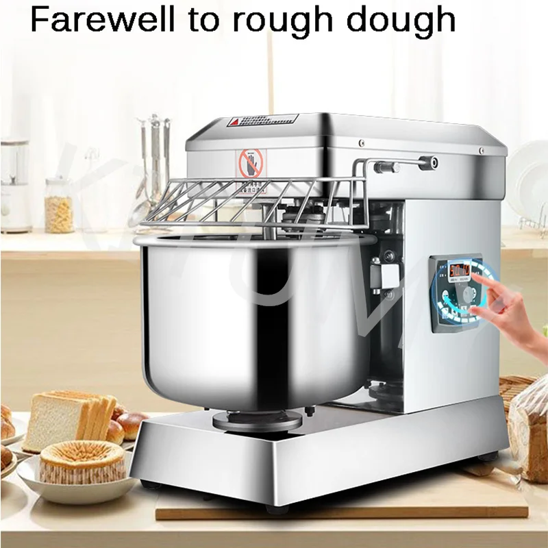 10/15kg Professional Commercial Flour Kneading Mixer With Mixing Bowl Electric Dough Spiral Mixer Machine