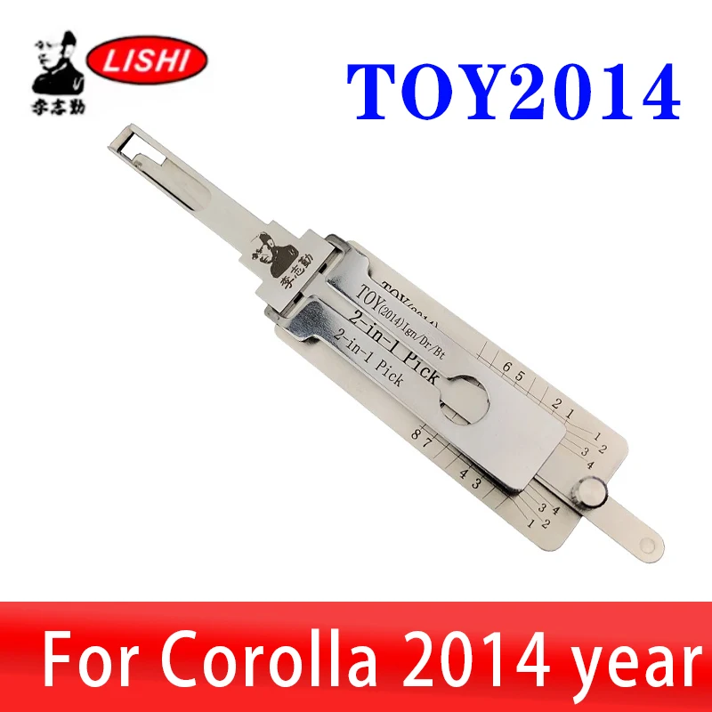 

For Toyota Corolla 2014 Year Lishi 2in1 TOY2014 Original Decoder Lock Pick tool Locksmiths tool Car Door Opne Tool