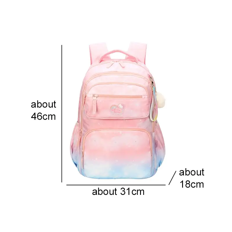 

Sanrioed Hello Kitty Anime Cute Large Capacity Children Backpack Schoolbags Student Cartoon Shoulder Bag Travel Gift for Friend