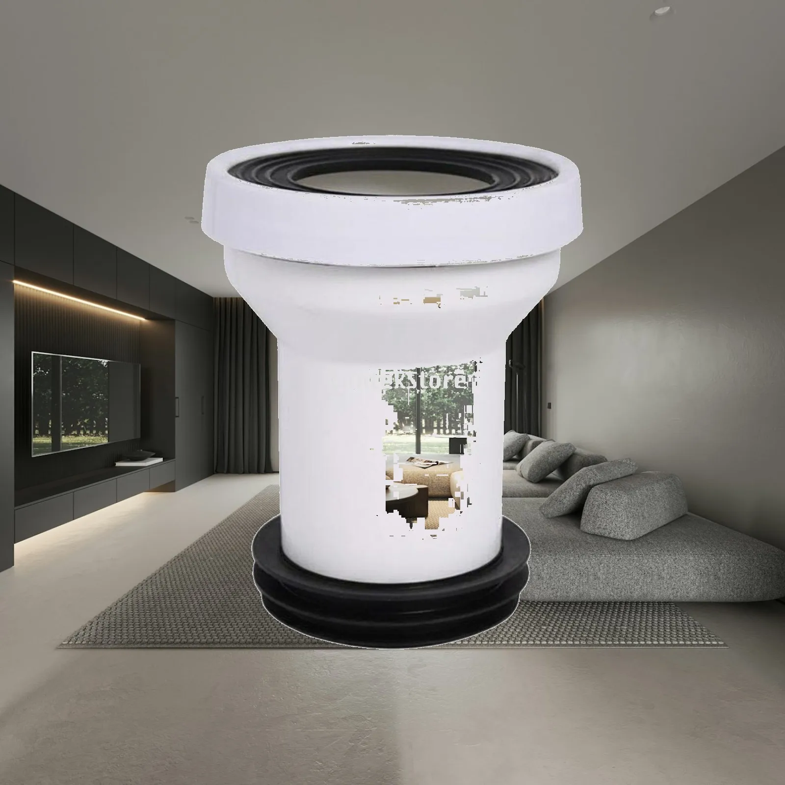 PP Toilet Drain Shifter Adapter for Outlet to Floor Pipe Sealed Connection Anti Smell Rubber Gasket Smooth Flow Plumbing