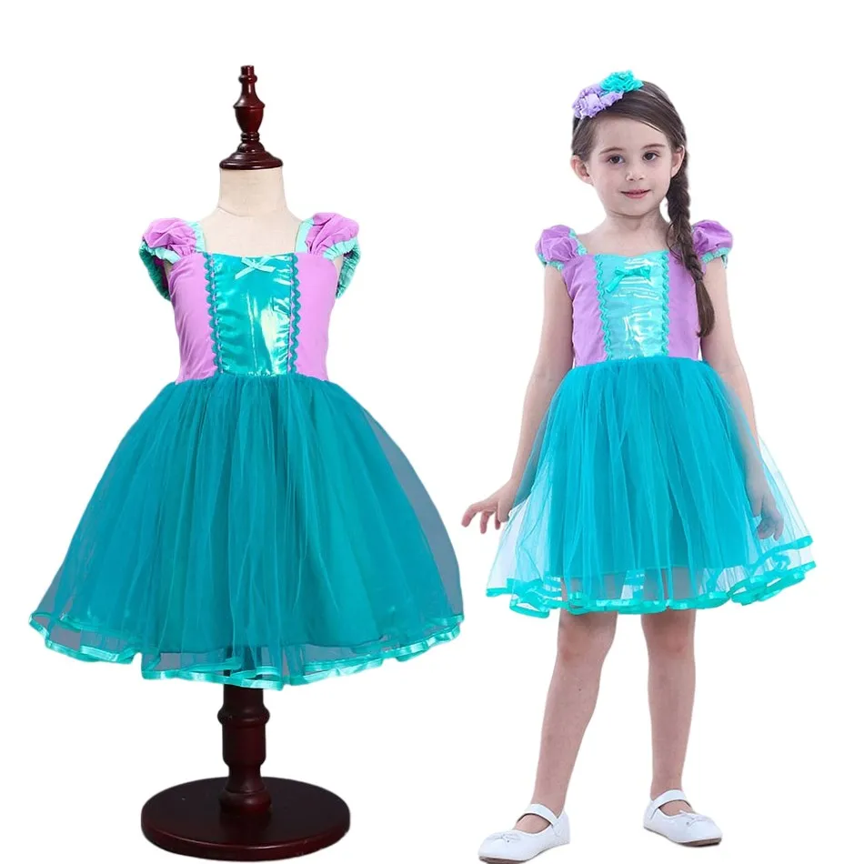 

Dress for Girls Mermaid Stage Costumes Fashion Show Clothes Toddler Girl Spring Autumn Clothing Performance Princess Peach