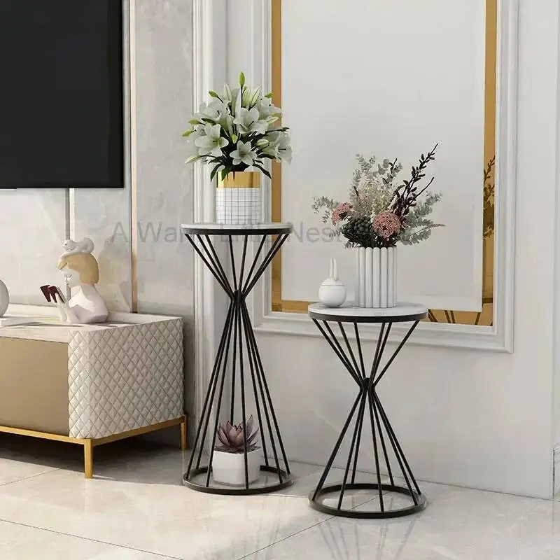 

Light Gold Luxury Indoor Flower Shelf Corner Tall Flower Shelf Living Room Display Holder Repisas Para Plantas Plant Furniture