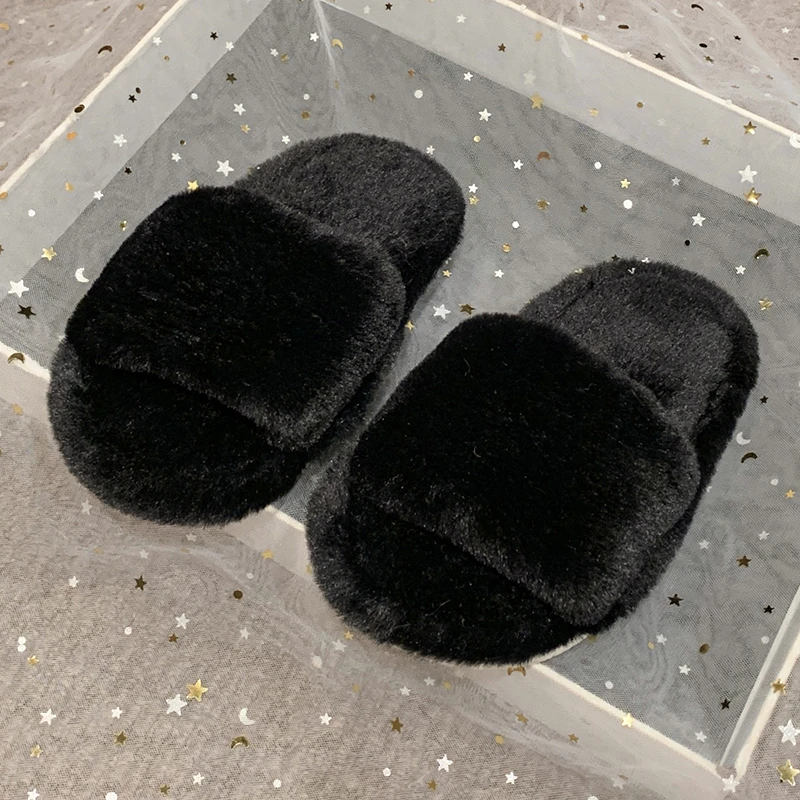 Children Cozy Fluffy Cotton Slippers Furry Lining Anti Slip Sole Comfort Slip on Indoor Footwear for Bedroom and Home Rest