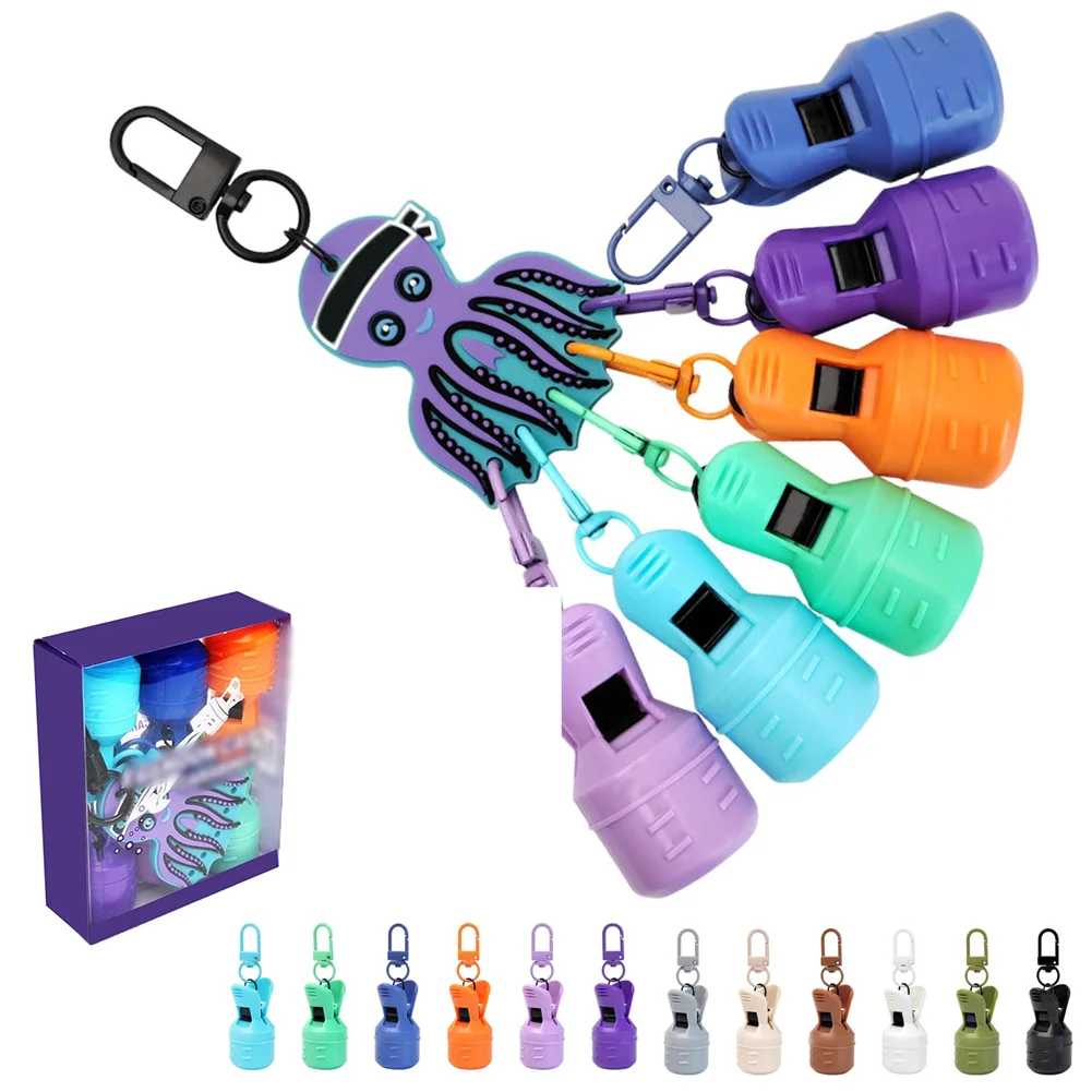

Colorful Webfoot Octopus EGI Hooks Protective Cover Cuttlefish Umbrella Lure Cap With Carabiner Sea Fishing Accessories