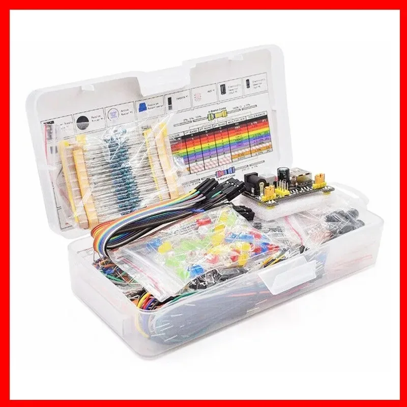 Start 830 Breadboard Kit MB-102 for UNO R3 Component Pack Beginner  Electronic Components Electrolytic Capacitor Resistor led