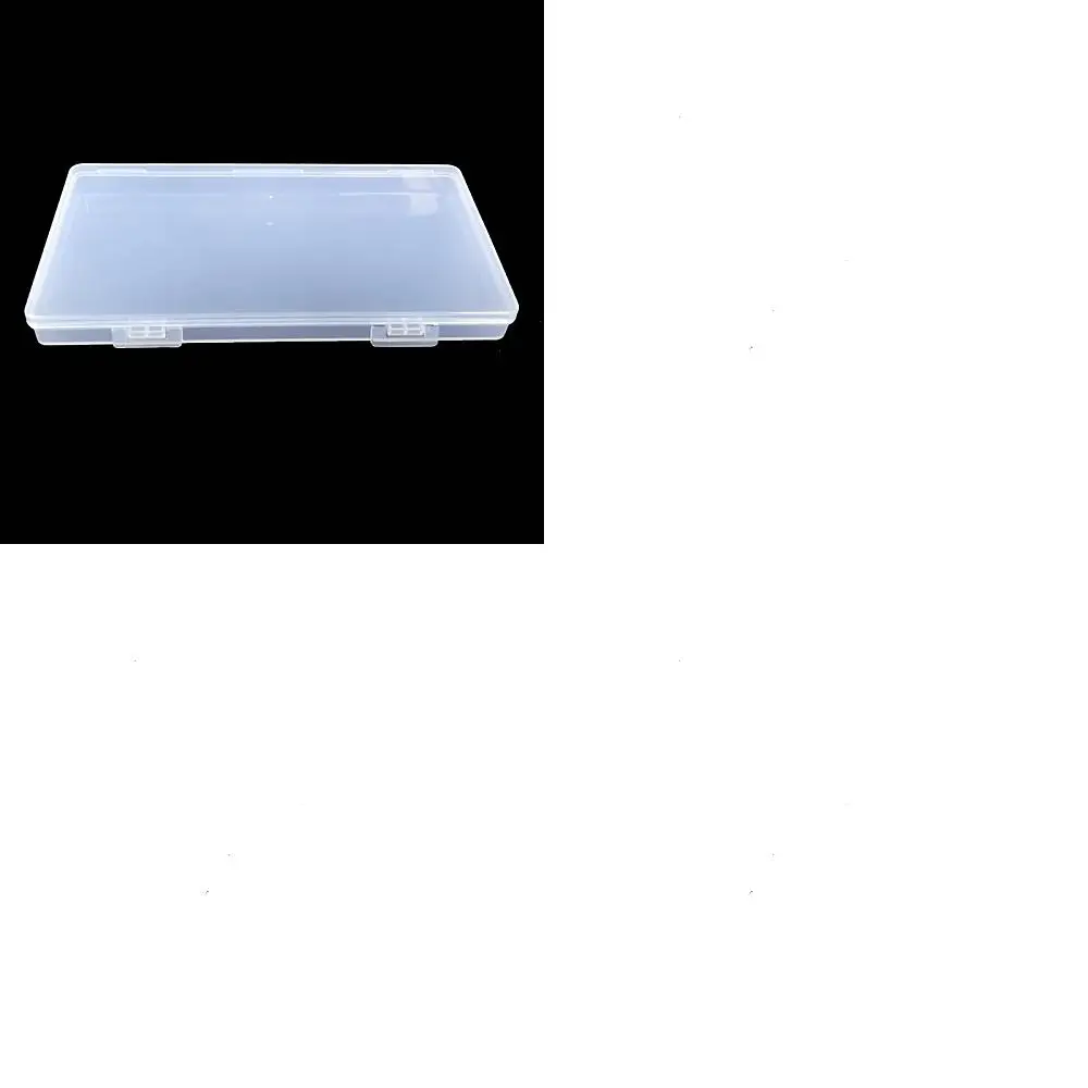 5 Packs PP Plastic Bead Container Box 6.5x3.3x0.6inch Rectangle Storage Organizer Box Dustproof Case with Two Hinged Lid