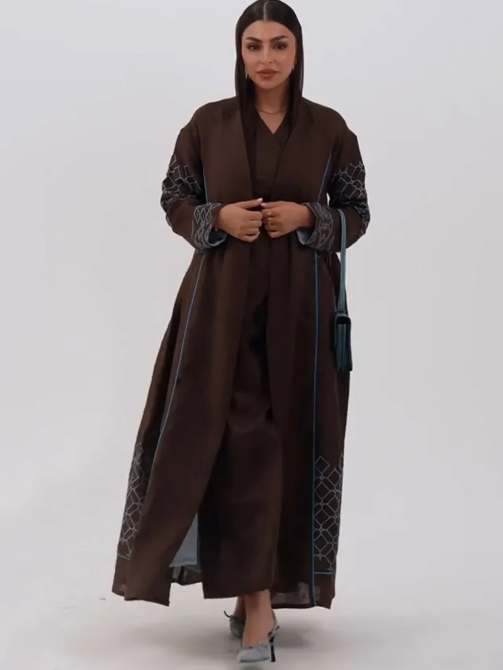 Eid Women Muslim Abaya 1 Piece Cardigan Kaftan Vestidos Largos Party Caftan Jalabiya Ramadan Dubai Abayas Arab Long Robe 2025