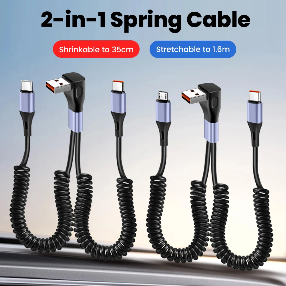 2 em 1 cotovelo usb cabo de carregamento rápido usb a para tipo c/micro para tipo c cabo para iphone 15 16 tipo c para tipo c/micro fio de carregamento