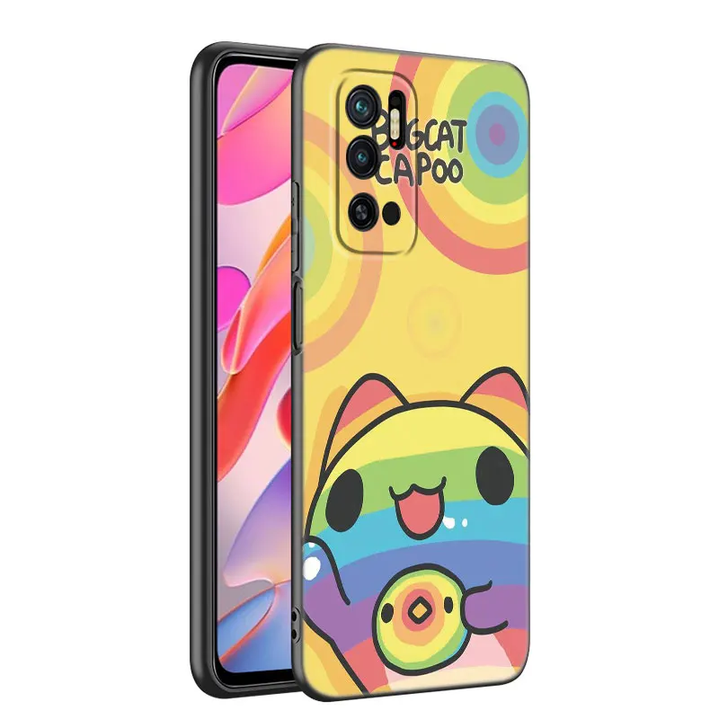 BugCat Capoo Animal Black Silicone Phone Case For Xiaomi Mi 9 SE 8 10T 11 12 13 Lite 9T 11T 12S 12T 13T 14 Pro 5G NE 11i 12X