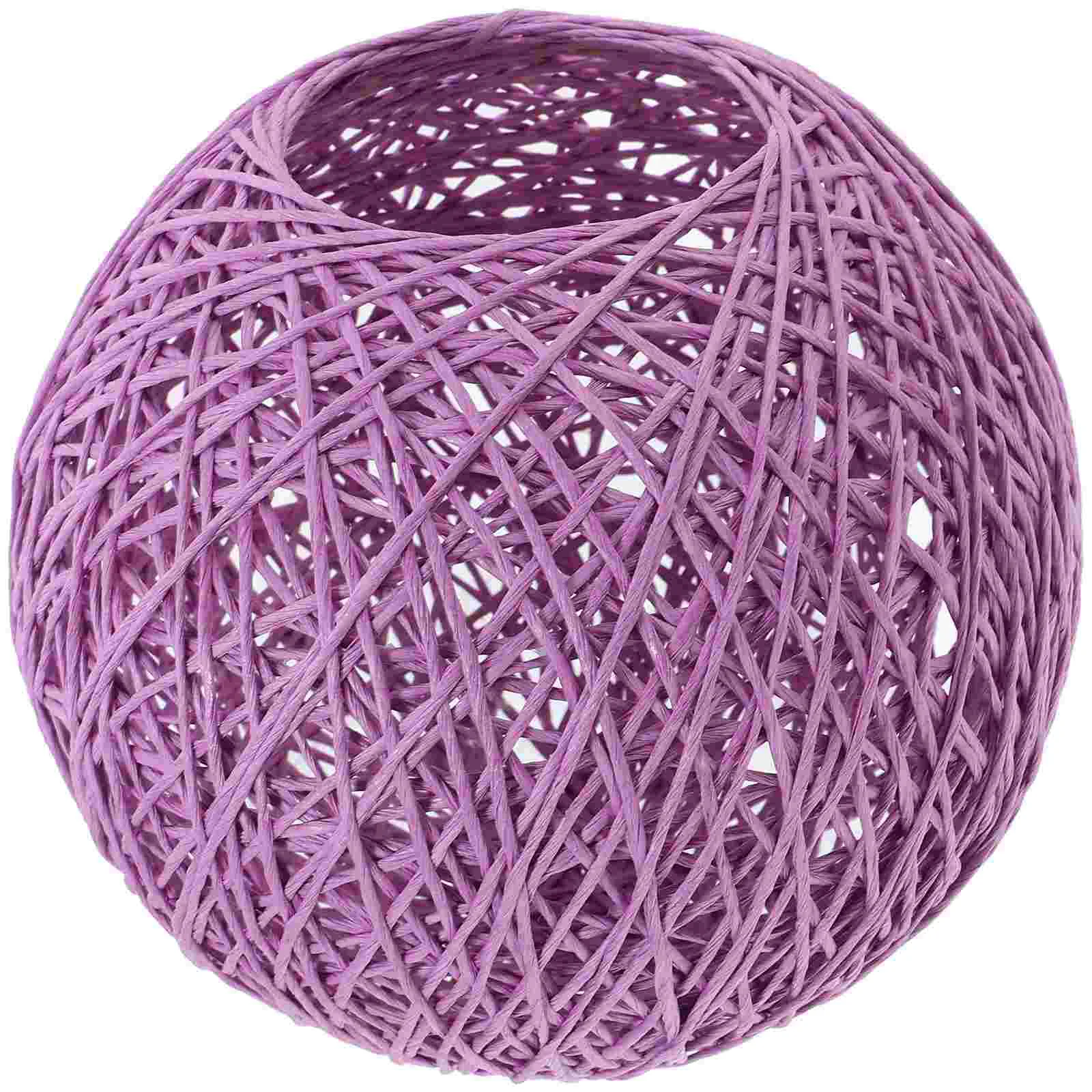 

Woven Basket Chandelier Shade Creative Ceiling Lamp Cover Wall Paper Ball Purple Home Lampshade Baby