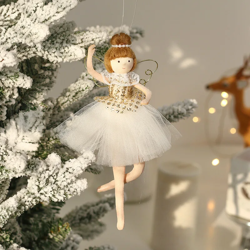 

New Christmas Decorations Instagram Cute Ballet Girl Doll Plush Angel Doll Pendant christmas decorations for home 2024 xmas tree