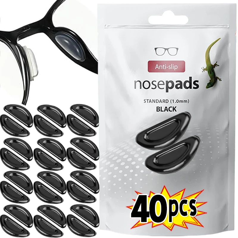 

10/40pcs Silicone Glasses Nose Pads Adhesive Nose Pads Non-slip White Thin Nosepads for Glasses Eyeglasses Eyewear Accessories