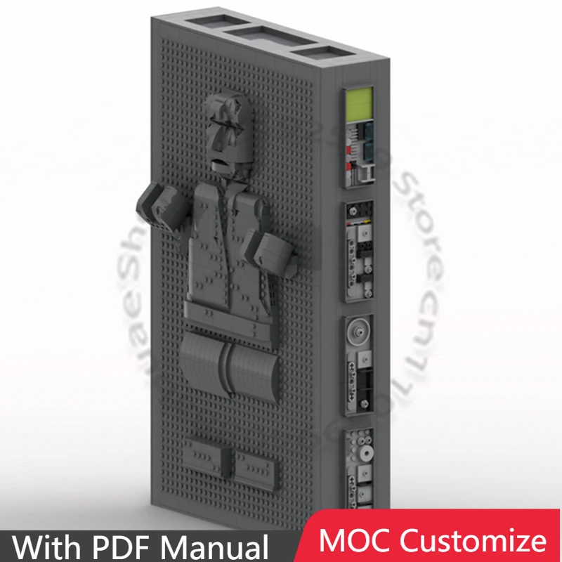 

1756 деталей: Мега-фигурка Хан Соло в карбонитовом костюме (Star Battle), модульный конструктор MOC, простой DIY набор для мальчиков, подарок на день рождения