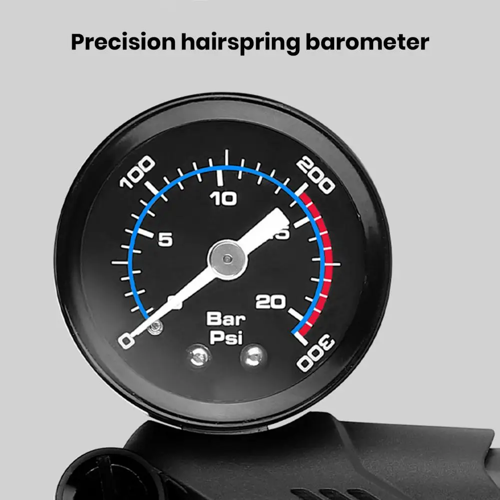 

Bicycle Pump Inflator Convenient with Gauge Aluminum Alloy Fork Rear Shock Suspension 300psi Bike Air Pump Bike Supplies