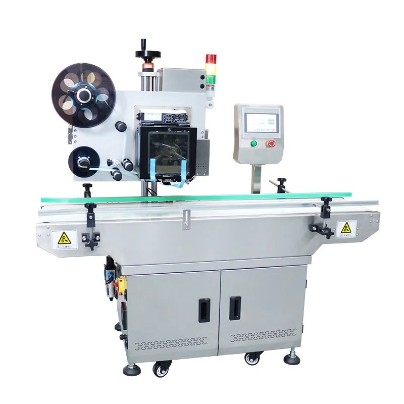 Customized Full Automatic Flat Box Labeling Machine with Real-time Printer Square Box Express Label Machine
