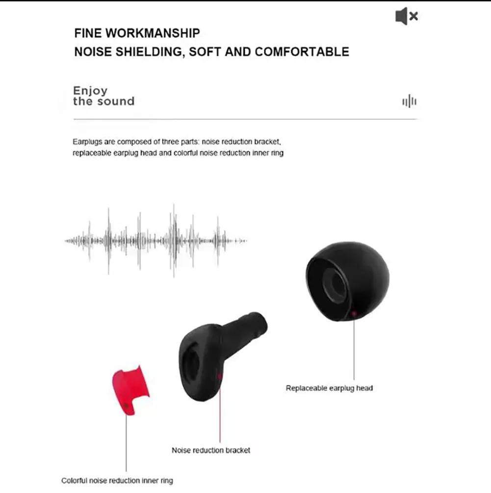 Eayburst سدادات سيليكون مقاوم للماء السباحة الأذن المقابس لحماية السمع قابلة لإعادة الاستخدام الحد من الضوضاء النوم الأذن التوصيل