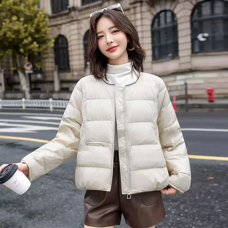 

New Women Parkas Autumn Winter Lightweight Down Cotton Jacket Ladies Loose Warm Parka Cotton Padded Jacket Outwear Female Tops