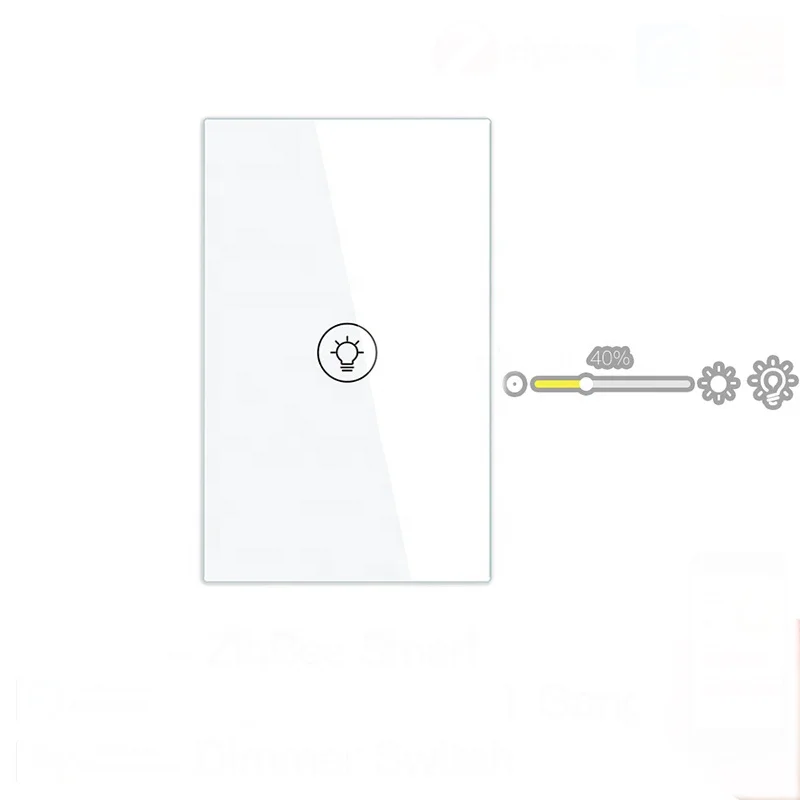 

Многоканальный интеллектуальный переключатель Zigbee стандарта США с дистанционным управлением Wi-Fi и сенсорной панелью материала ПК, приложение Smart Life