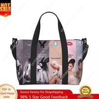 Custom Ariana Grande Pop Music Tote Bag Women Large Capacity American Singer Beach Gym Travel Bags