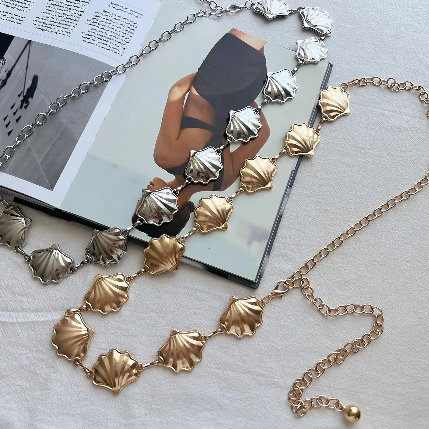 Sommerliche Metall-Taillenkette, Retro-Schmetterlings-Dünngürtel-Accessoires, Hunderte passende Kleider, Gürtelketten, hochwertig – Detail 8
