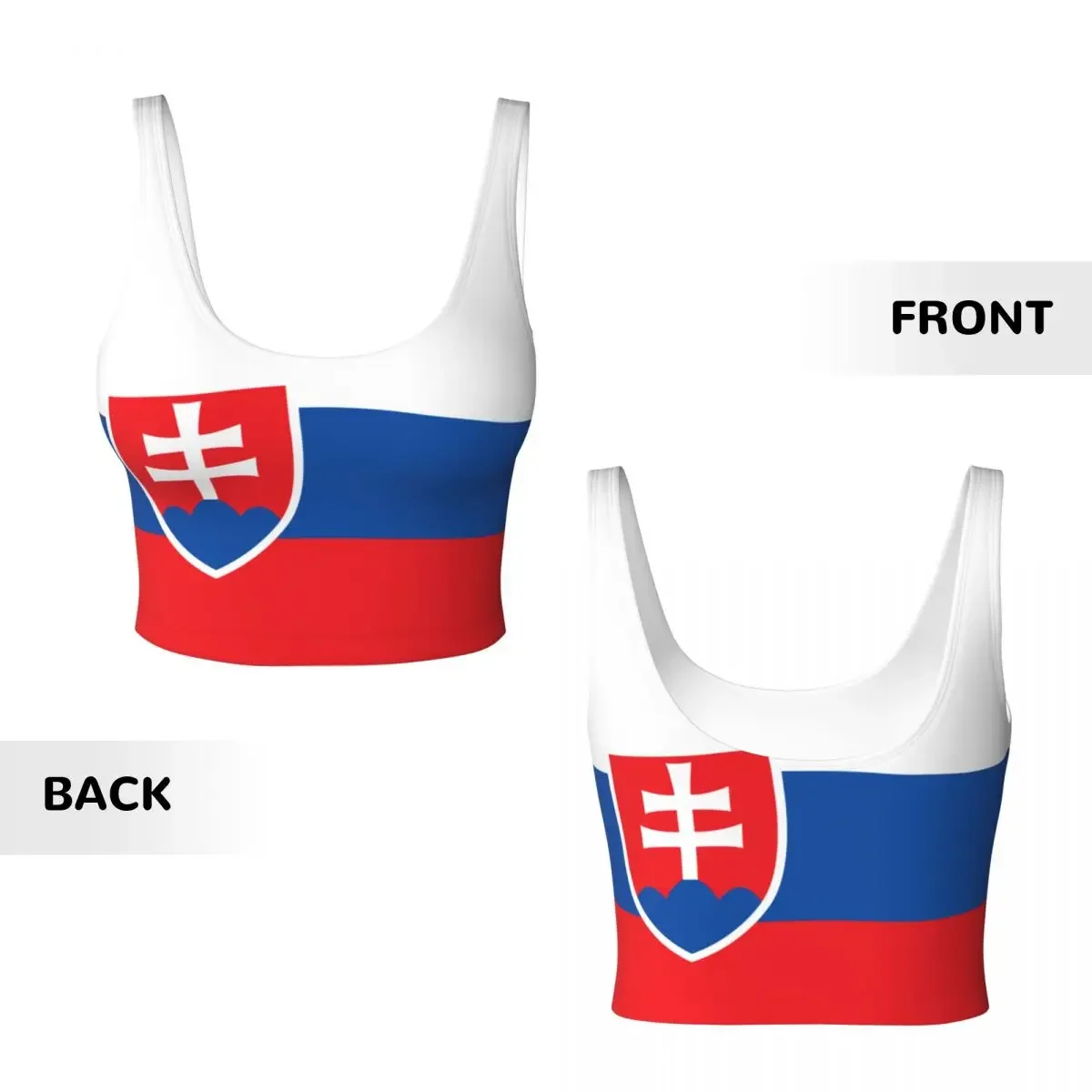 Frauen Sexy Sport Weste Slowakei Flagge Weibliche Streetwear Sport Dessous T Crop Top