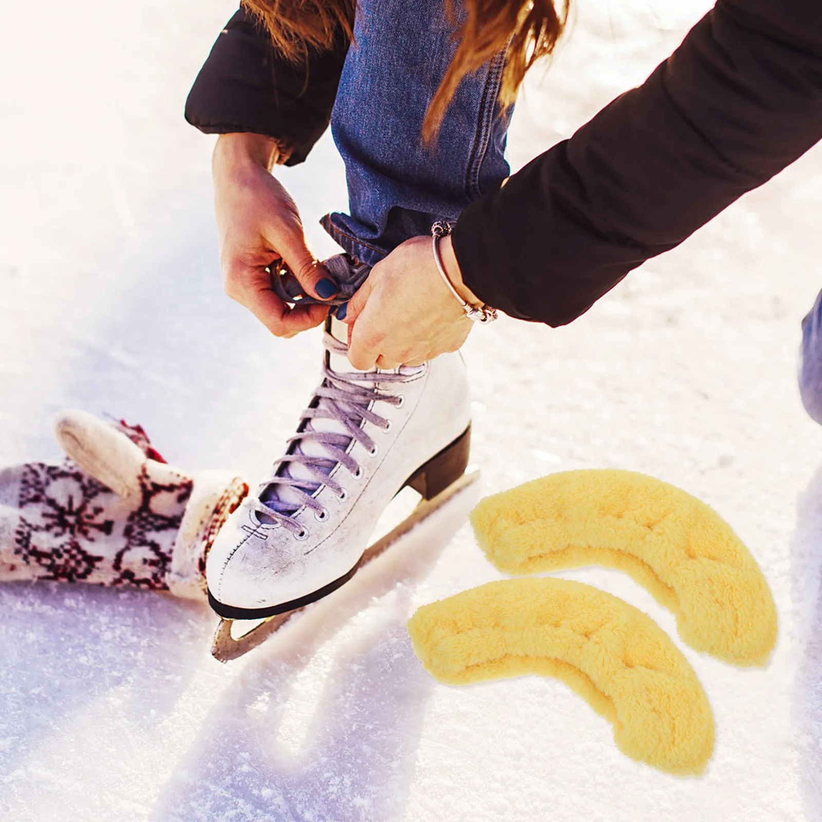 

2Pairs High Performance Skate Blades Cover Enhanced Thickness Absorbs Melted Ice Quickly Fits Most Skates from Youth to Adult