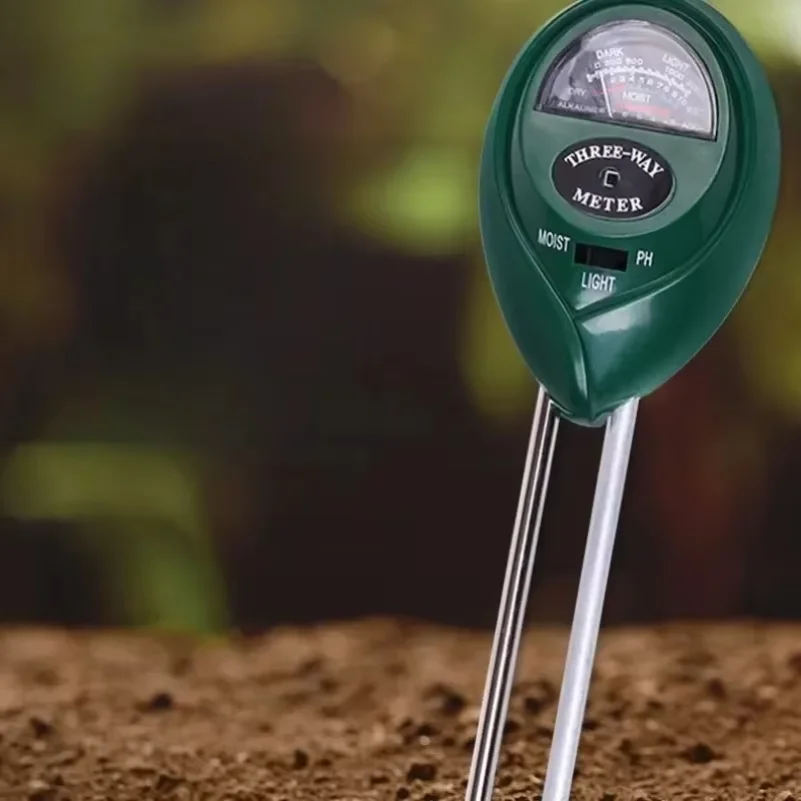 Testeur de pH du sol 3 en 1, testeur de luminosité du soleil, capteur d'humidité du sol pour fleurs de jardin, détecteur de pH et d'humidité des plantes