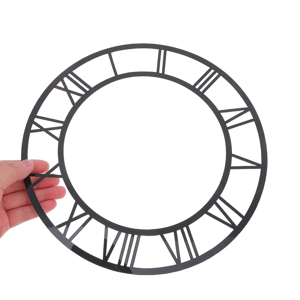

2 Pcs Wall Sticker Decorative Mirror Clock Office Acrylic Numbers Self Adhesive