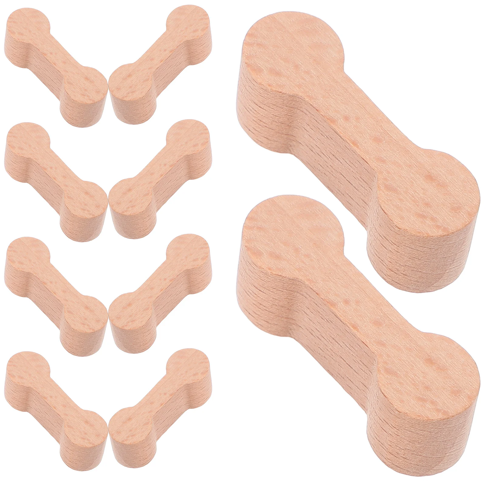 

16 Pcs Dog Bone Wooden Track Accessories Child Toys Simulation Train Connector Railway Funny