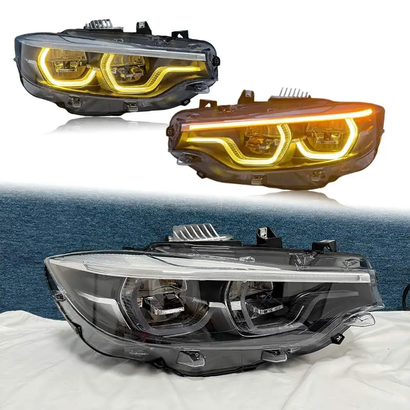 For BMW 4 Series F32 F33 F36 F80 M3 F82 M4 LED White/yellow DRL Headlights 425i 428i 430i 435i Headlights 6/8/9/10 Pins