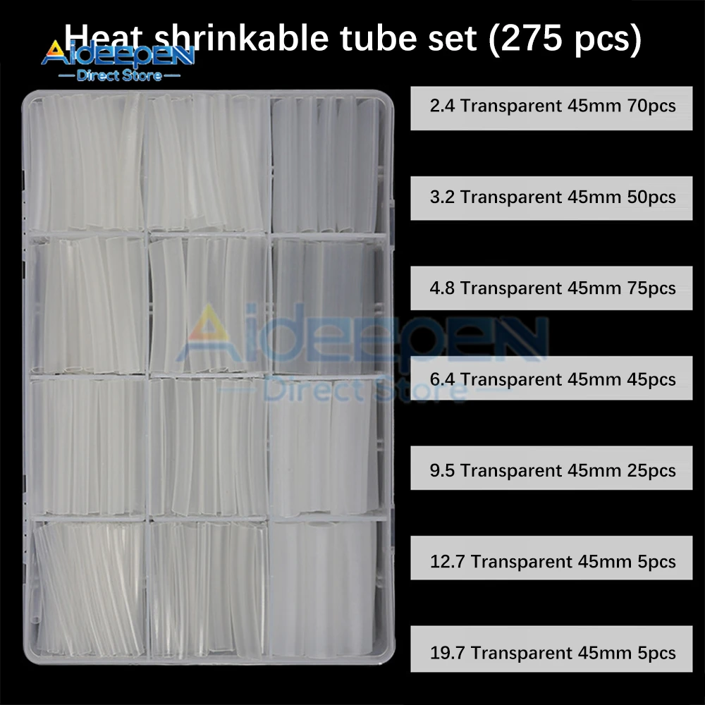 3:1 Термостойкая трубка, комплект термоусадочной упаковки, различные провода, кабель, разнослительная муфта, прозрачная термоусадочная трубка